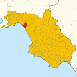 Map of Pontecagnano Faiano (Province of Salerno, region Campania, Italy 2024)